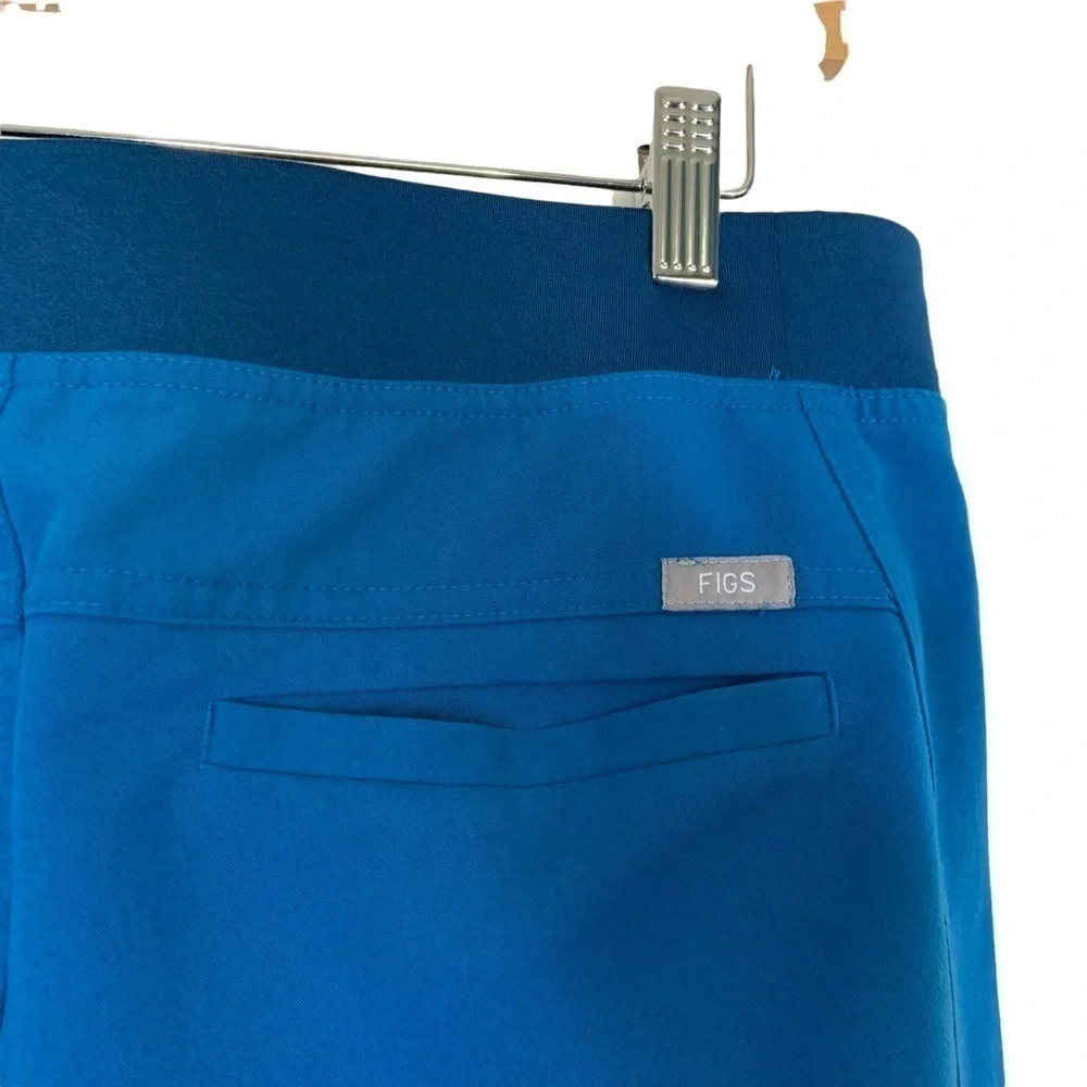 FIGS Technical Collection Mens Axim Cargo Scrub Pants Sz Medium Blue Drawstring
